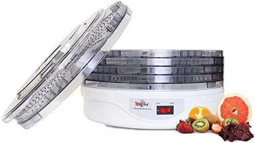 Transparent five tray circular food dehydrator