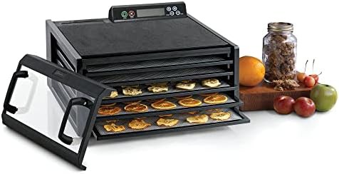 Five tray black dehydrator with digital timer
