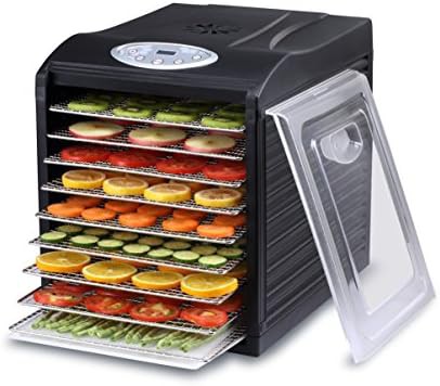 Nine tray silent dehydrator with stainless trays