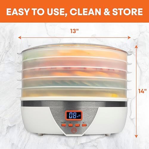 Digital five tray adjustable food dehydrator — photo 3