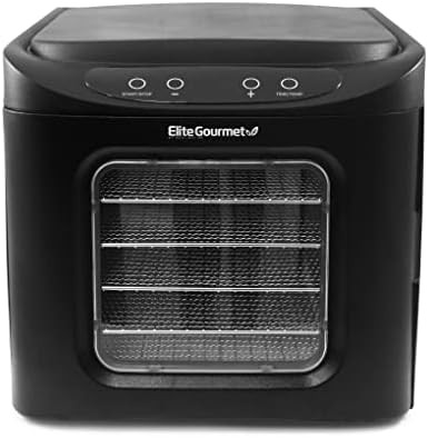 Programmable six tray black food dehydrator