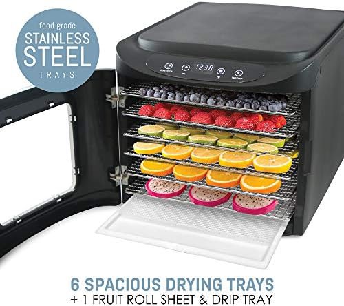 Programmable six tray black food dehydrator — photo 5