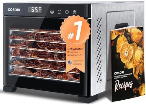 Six tray stainless steel food dehydrator