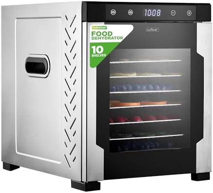 Ten shelf countertop digital food dehydrator