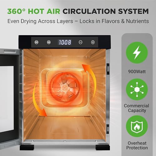 Ten shelf countertop digital food dehydrator — photo 3