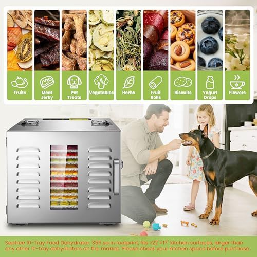 Silvery 10-tray commercial food dehydrator machine — photo 5