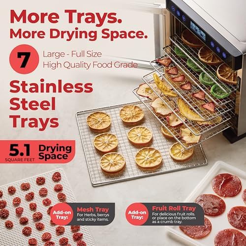 Seven tray stainless steel rear fan dehydrator — photo 3