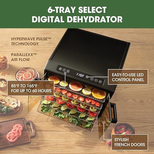 Six tray black dehydrator with french doors — photo 3