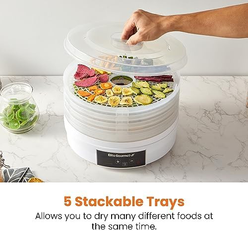 Digital food dehydrator with five circular trays — photo 4