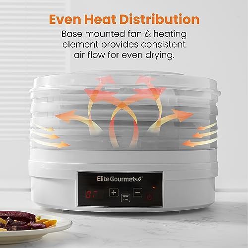 Digital food dehydrator with five circular trays — photo 5