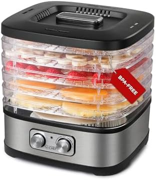 Stainless steel five tray food dehydrator