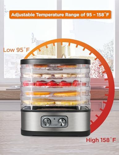 Stainless steel five tray food dehydrator — photo 5