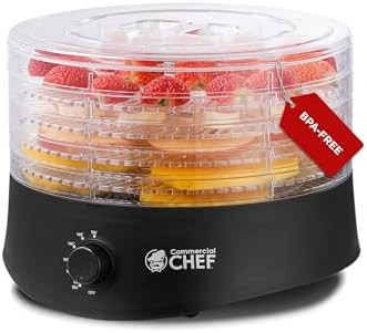Black five tray circular food dehydrator