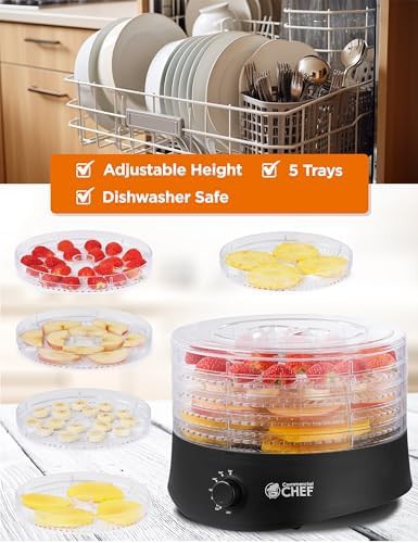 Black five tray circular food dehydrator — photo 3