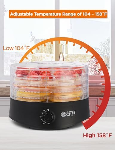 Black five tray circular food dehydrator — photo 5