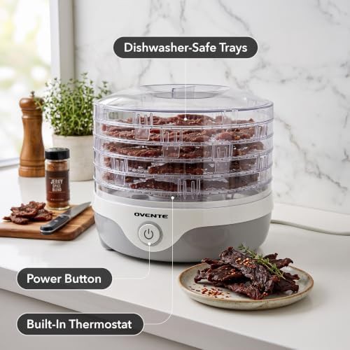 Grey five tray stackable food dehydrator — photo 3