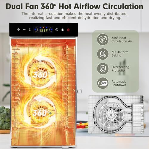 Compact eighteen tray touch control dehydrator — photo 4