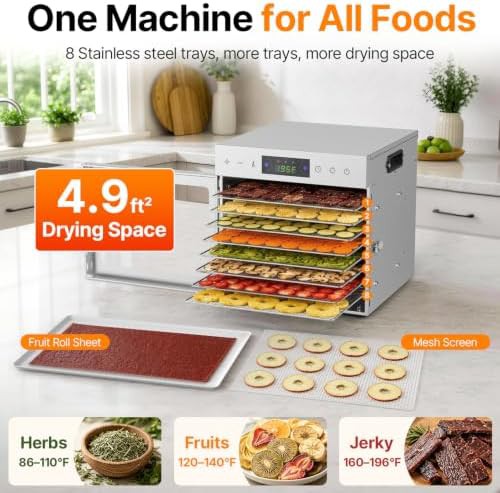 Eight tray compact steel food dehydrator — photo 4
