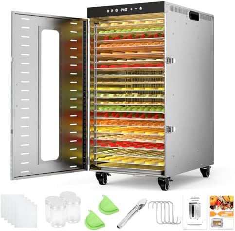 Twenty tray stainless steel commercial dehydrator
