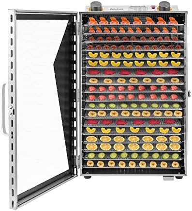 Eighteen tray stainless steel commercial food dryer
