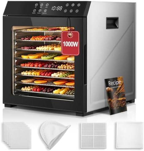 Ten tray stainless steel 1000W dehydrator