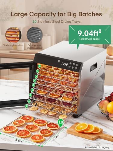 Ten tray stainless steel 1000W dehydrator — photo 3