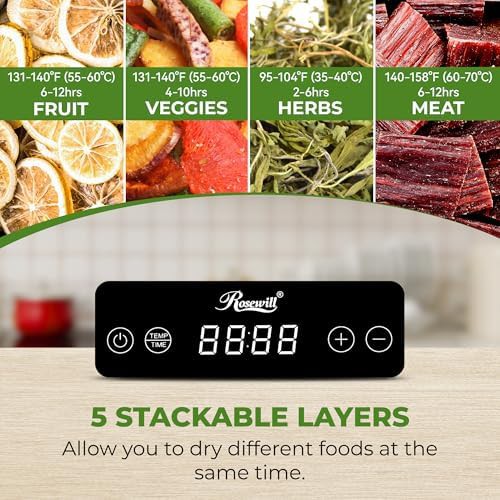 Compact five tray stackable food dryer — photo 3