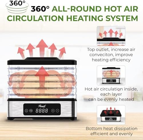 Compact five tray stackable food dryer — photo 4