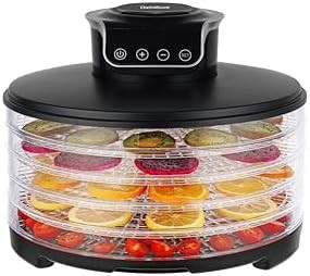 Black five tray adjustable food dehydrator