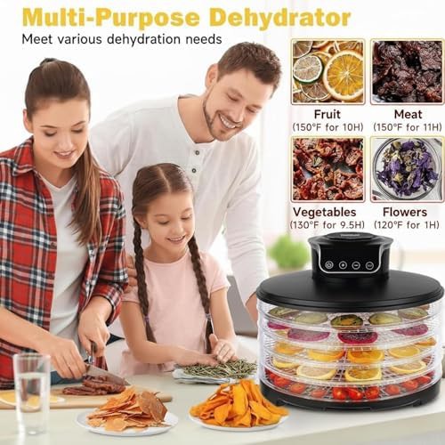 Black five tray adjustable food dehydrator — photo 4