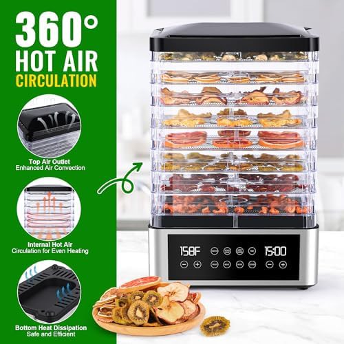 Eight tray stainless steel digital dehydrator — photo 4