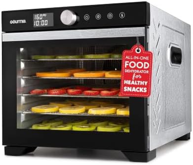 Six tray digital dryer with glass door