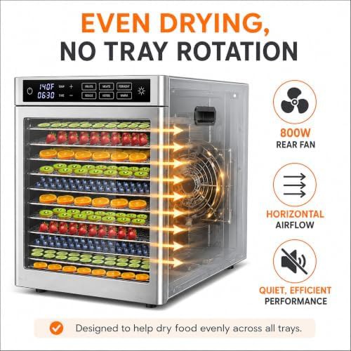 Commercial twelve tray dryer with presets — photo 4