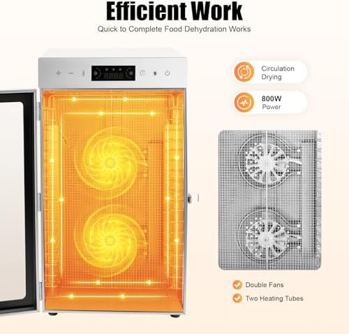 Eighteen tray commercial dryer with interior light — photo 4