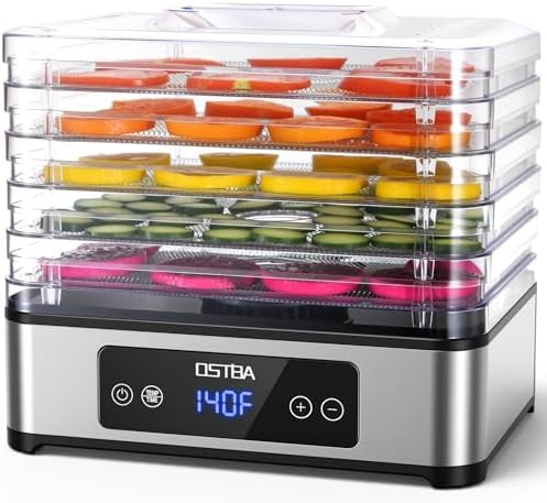 Digital timer five tray dehydrator