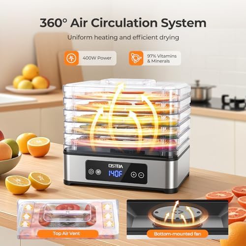 Digital timer five tray dehydrator — photo 3