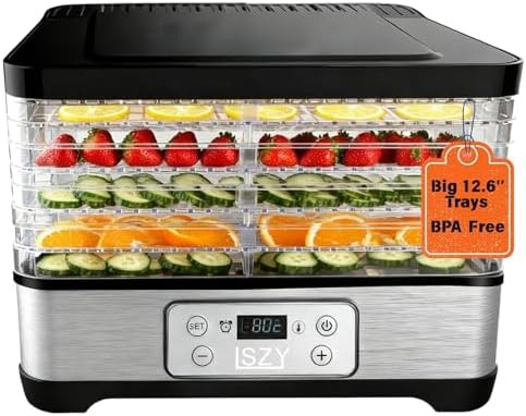 Stackable five tray herb and fruit dryer