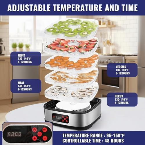 Five tray stainless steel stackable food dryer — photo 5