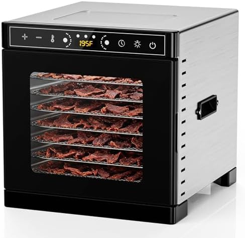 Eight tray silent stainless dehydrator