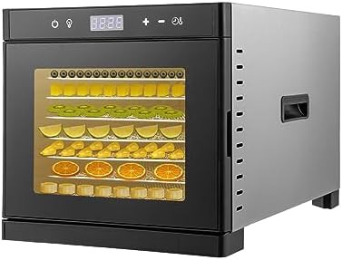 Eight tier black stainless steel food dehydrator