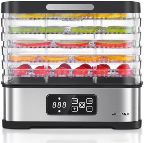 Five tier compact stackable food dehydrator