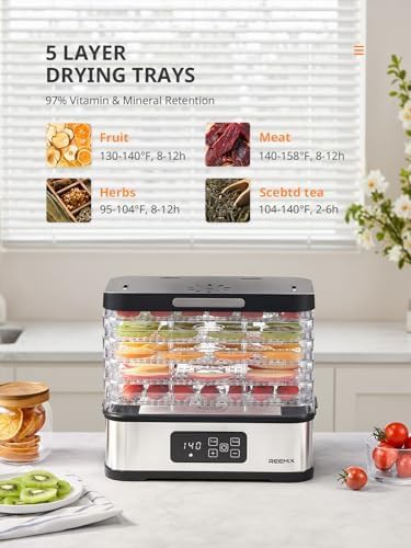 Five tier compact stackable food dehydrator — photo 5