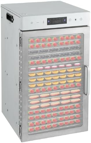 Eighteen tray stainless steel commercial food dryer