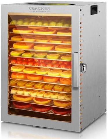 Digital twelve tray dryer with timer