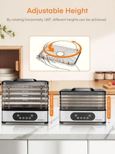 Five tray stackable plastic 400W dehydrator — photo 3