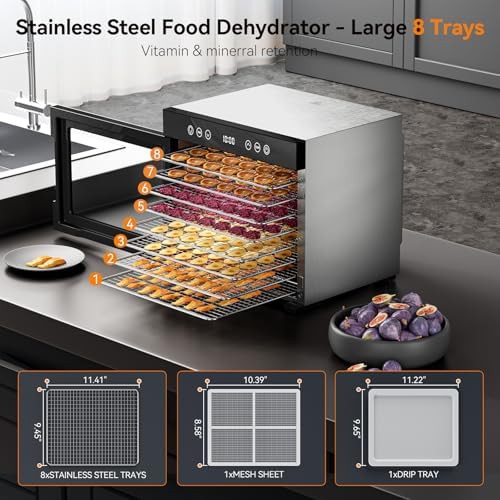 Basic eight tray stainless steel food dryer — photo 5