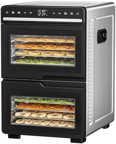 Dual chamber twelve tray stainless dehydrator