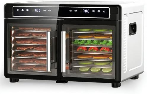 Dual chamber sixteen tray steel dehydrator