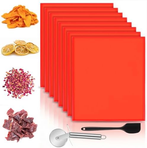 Silicone dehydrator trays with raised edges