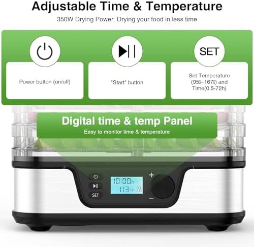 Adjustable temperature five tray dehydrator — photo 3